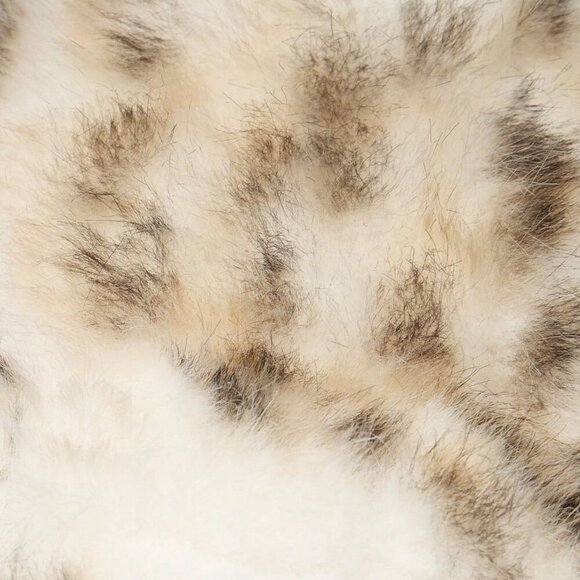 Multicolor Casual Women\'s Snow Leopard Faux Fur Bucket Hat